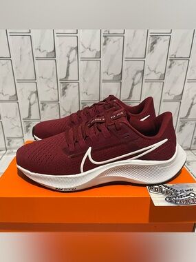 New Nike Air Zoom Pegasus 38 Running Training Shoes Maroon White Womens 5